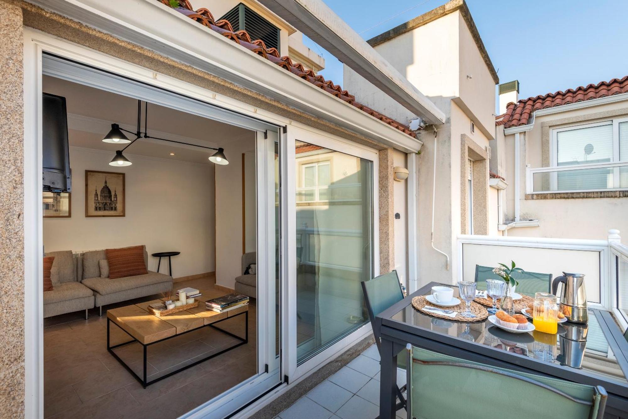 Apartamento Playa Silgar -50 M Playa Con 2 Garajes Y 3 Dormitorios Sanxenxo Exterior foto